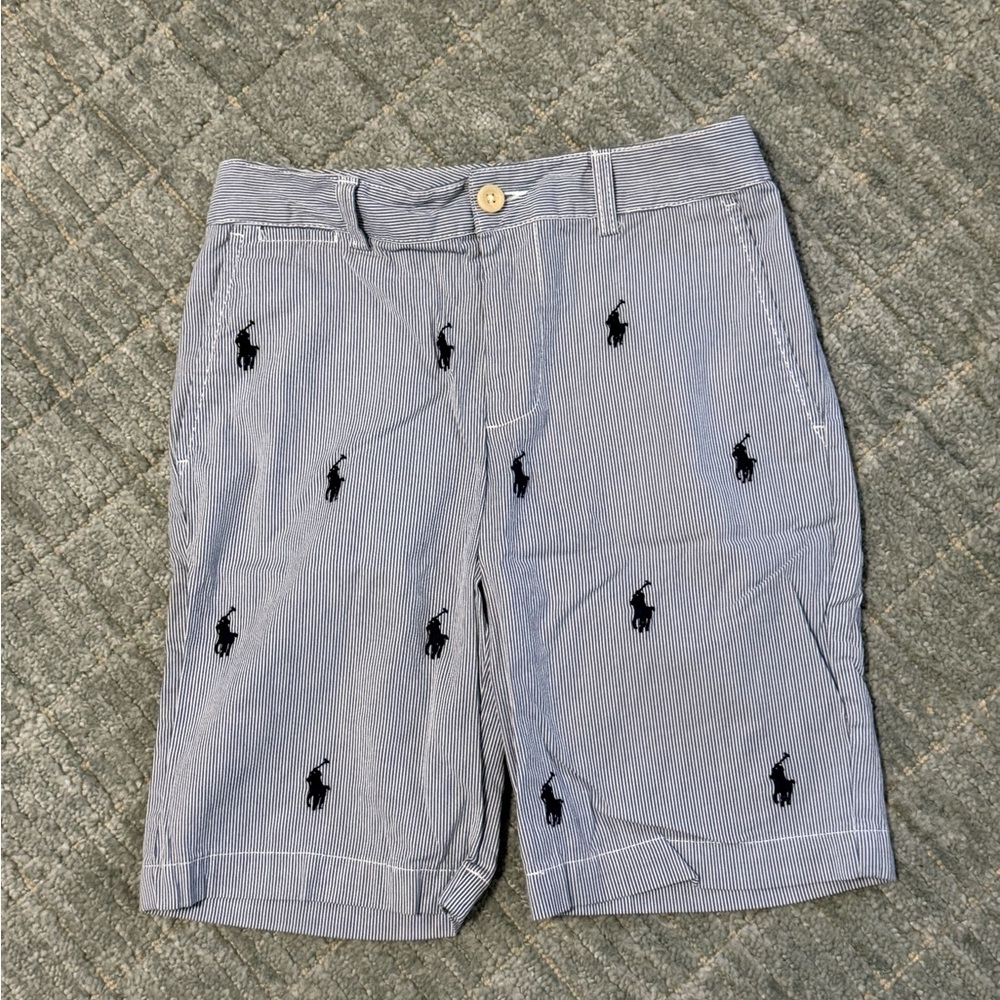 Polo by Ralph Lauren Men's Navy Embroidered Shorts